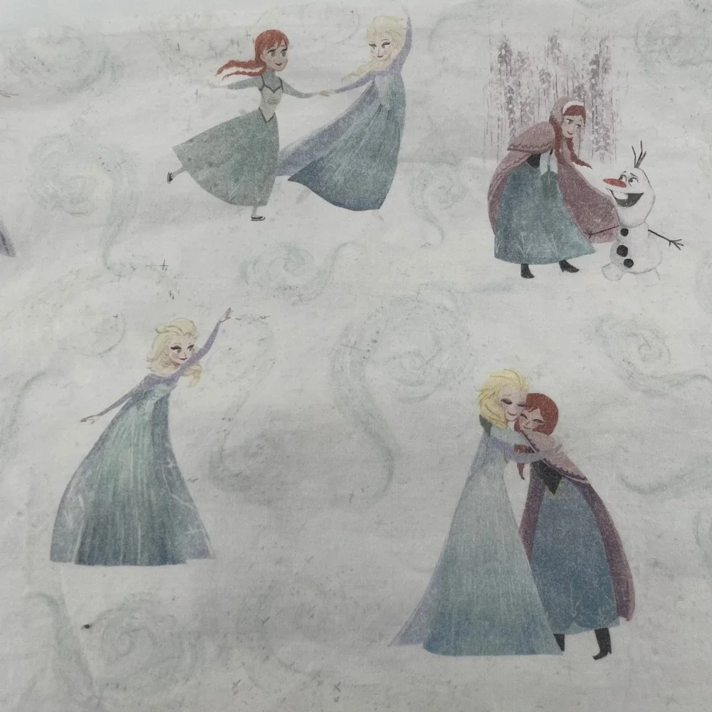 Pottery Barn Kids Disney Frozen Girls Queen White Organic Cotton Elsa Anna Sheet